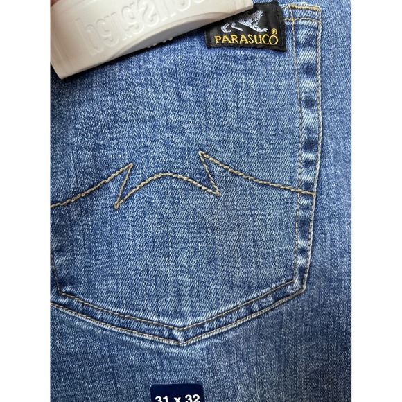 VTG Parasuco Jeans Extreme Fit Blue Wash Denim Straight Leg Pants Size 31 NWOT - Picture 6 of 6